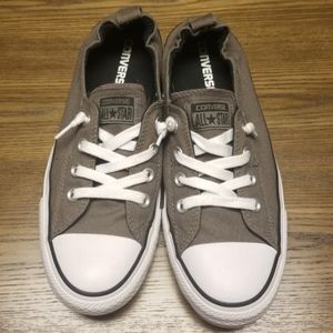 Grey & White Converse Slip On